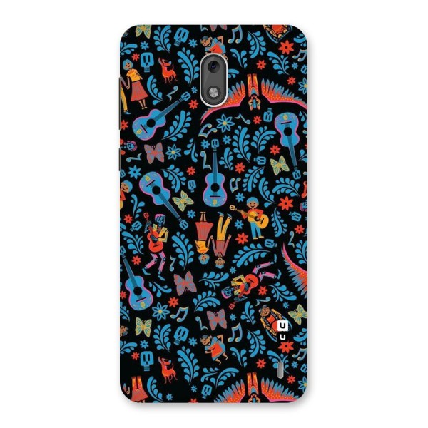 Blue Guitar Pattern Back Case for Nokia 2