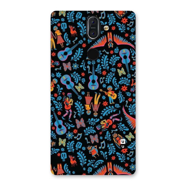 Blue Guitar Pattern Back Case for Nokia 8 Sirocco