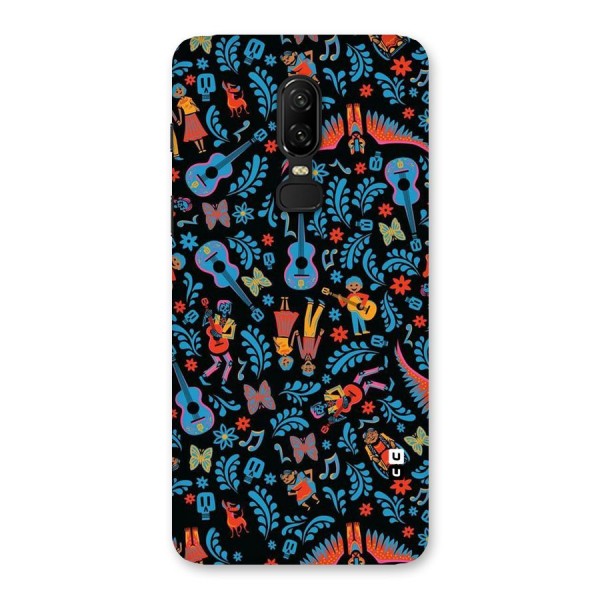 Blue Guitar Pattern Back Case for OnePlus 6