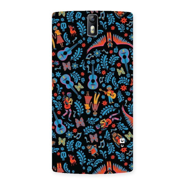 Blue Guitar Pattern Back Case for One Plus One