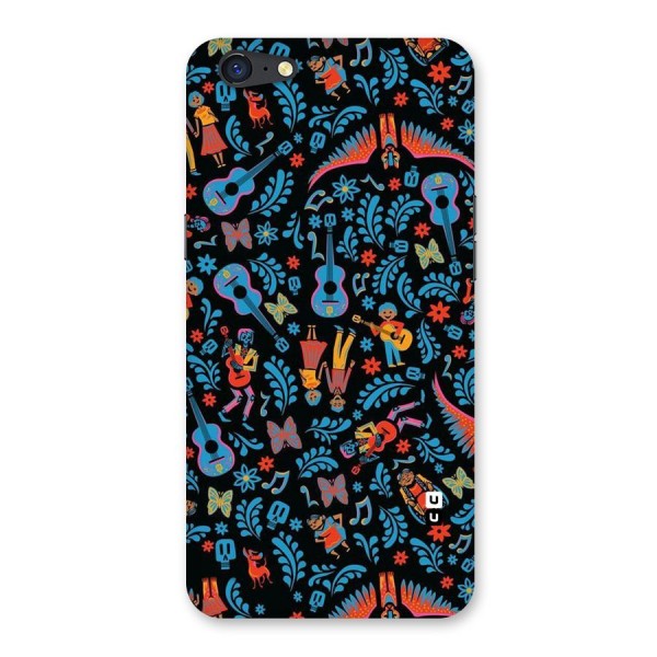 Blue Guitar Pattern Back Case for Oppo A71