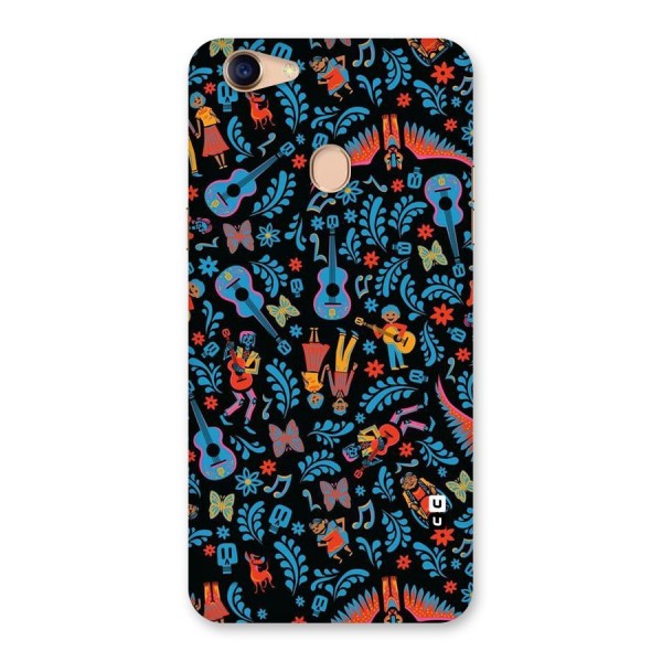 Blue Guitar Pattern Back Case for Oppo F5