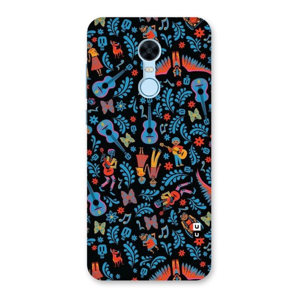 Blue Guitar Pattern Back Case for Redmi Note 5