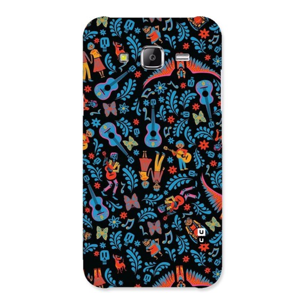 Blue Guitar Pattern Back Case for Samsung Galaxy J5