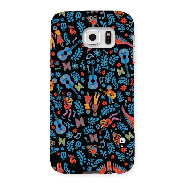 Blue Guitar Pattern Back Case for Samsung Galaxy S6