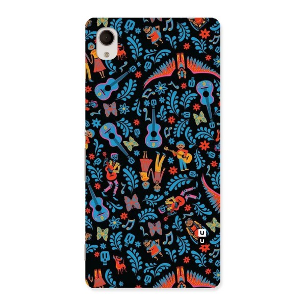 Blue Guitar Pattern Back Case for Sony Xperia M4