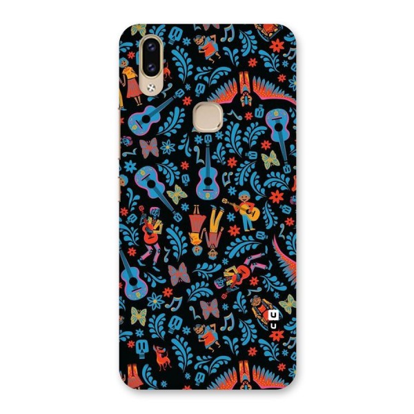 Blue Guitar Pattern Back Case for Vivo V9