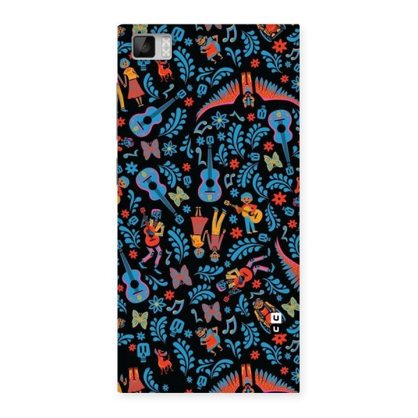 Blue Guitar Pattern Back Case for Xiaomi Mi3