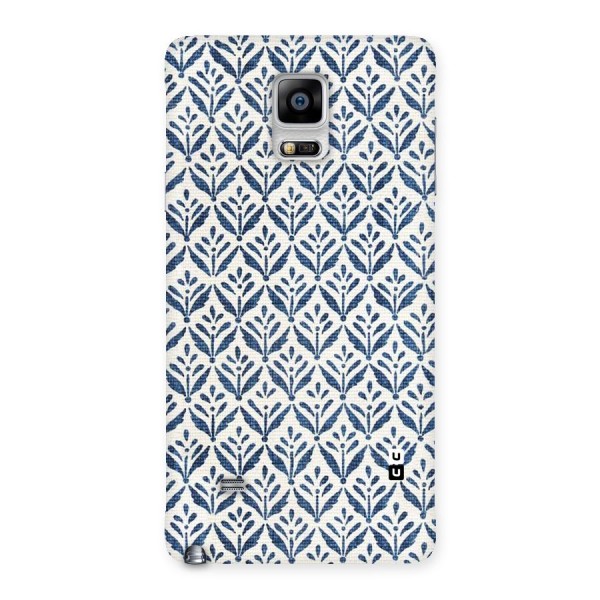 Blue Leaf Back Case for Galaxy Note 4