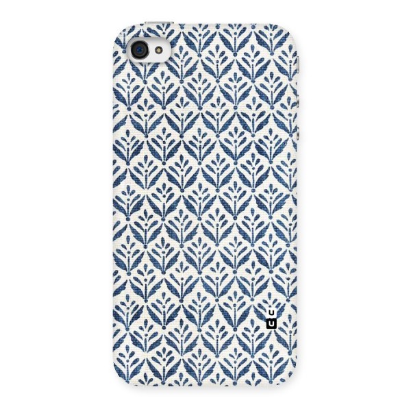 Blue Leaf Back Case for iPhone 4 4s