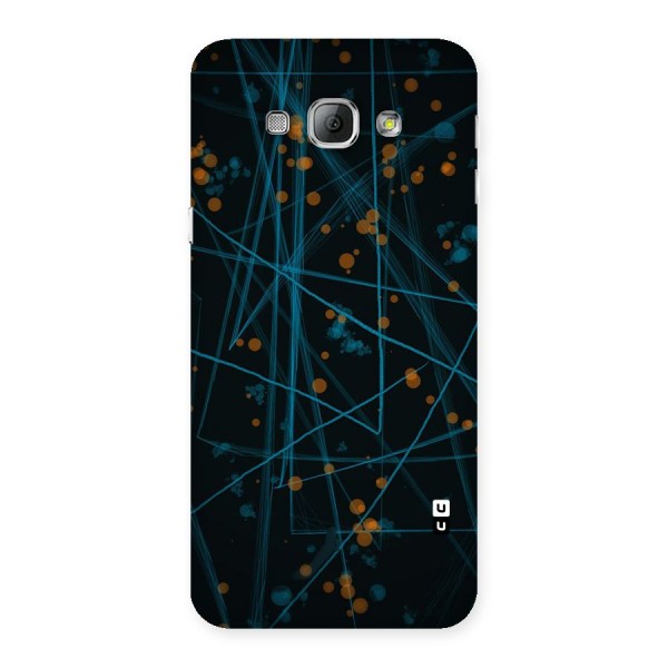 Blue Lines Gold Dots Back Case for Galaxy A8