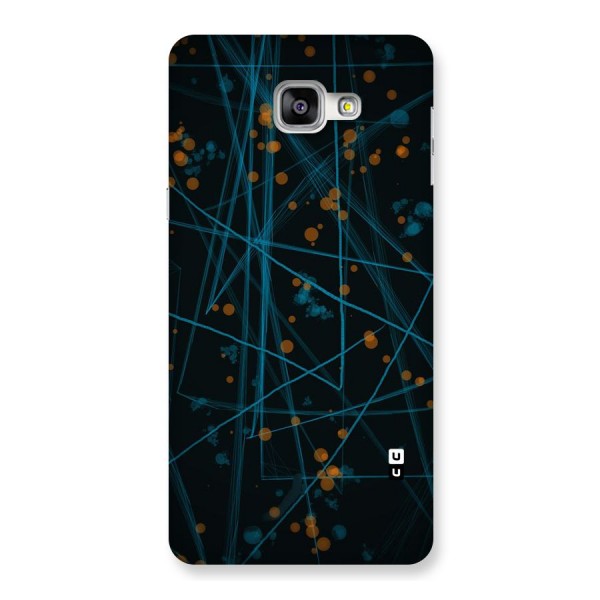 Blue Lines Gold Dots Back Case for Galaxy A9