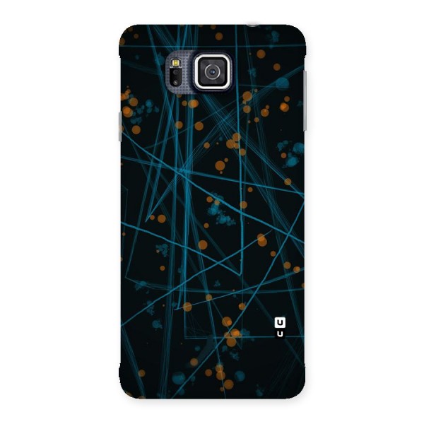 Blue Lines Gold Dots Back Case for Galaxy Alpha