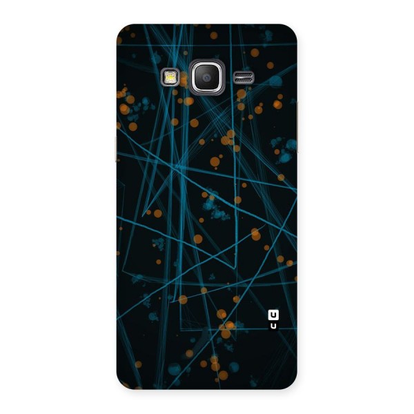 Blue Lines Gold Dots Back Case for Galaxy Grand Prime