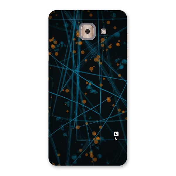 Blue Lines Gold Dots Back Case for Galaxy J7 Max