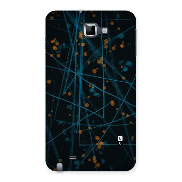 Blue Lines Gold Dots Back Case for Galaxy Note