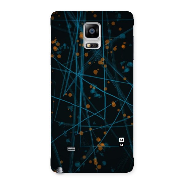 Blue Lines Gold Dots Back Case for Galaxy Note 4