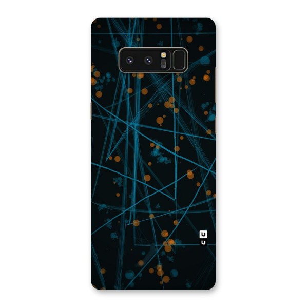 Blue Lines Gold Dots Back Case for Galaxy Note 8