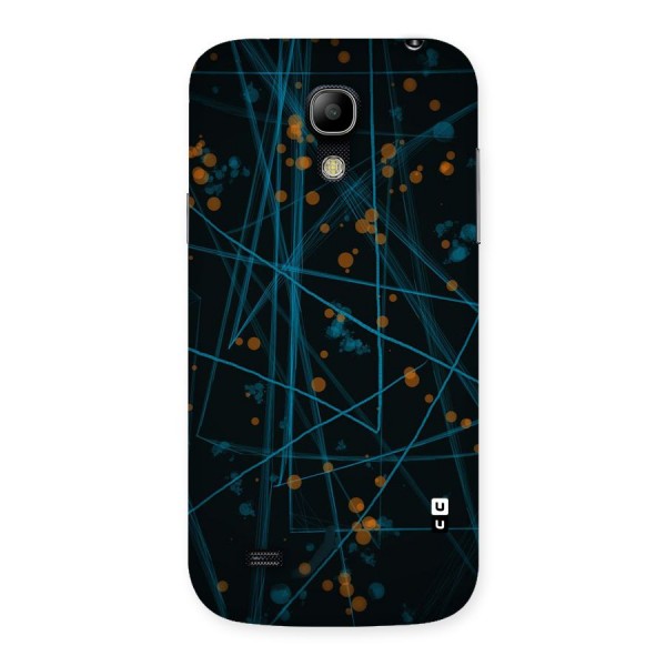 Blue Lines Gold Dots Back Case for Galaxy S4 Mini