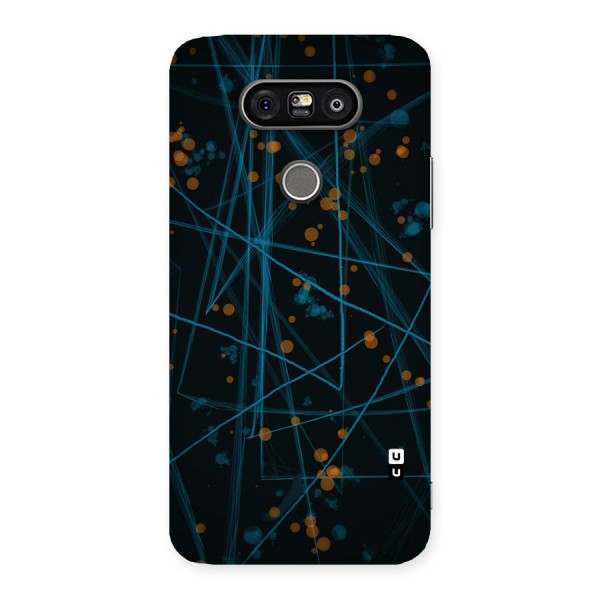 Blue Lines Gold Dots Back Case for LG G5