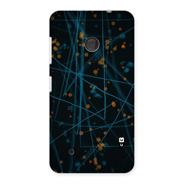 Blue Lines Gold Dots Back Case for Lumia 530