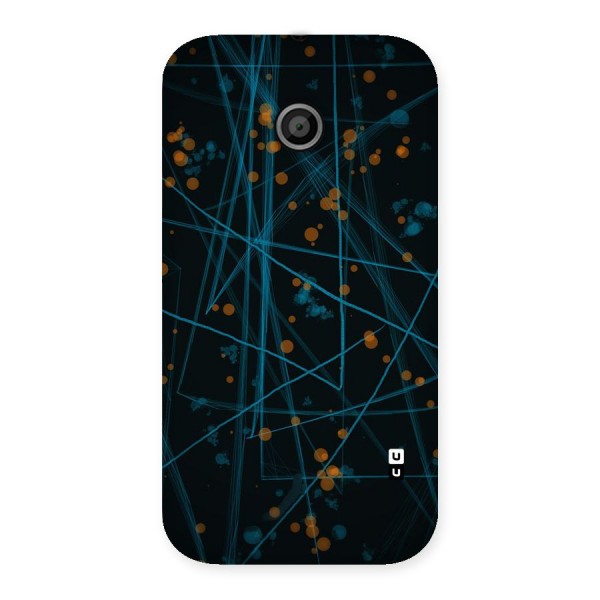 Blue Lines Gold Dots Back Case for Moto E