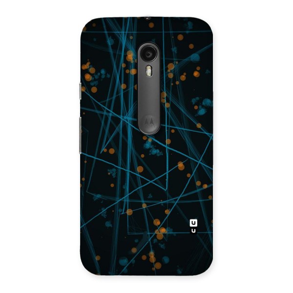 Blue Lines Gold Dots Back Case for Moto G3