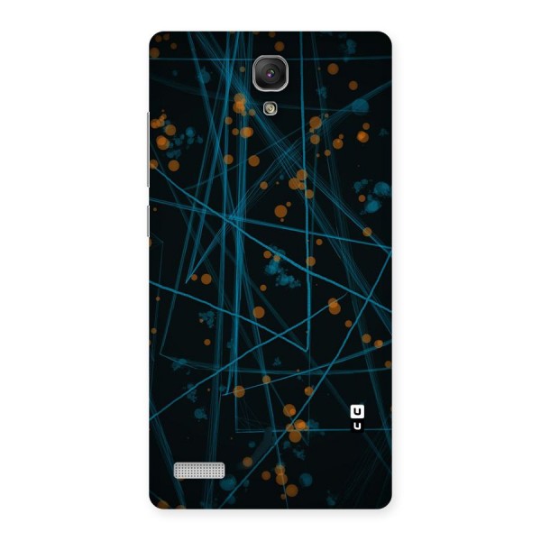 Blue Lines Gold Dots Back Case for Redmi Note