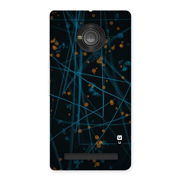 Blue Lines Gold Dots Back Case for Yu Yuphoria