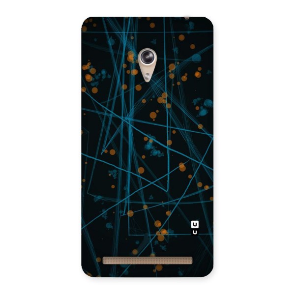 Blue Lines Gold Dots Back Case for Zenfone 6