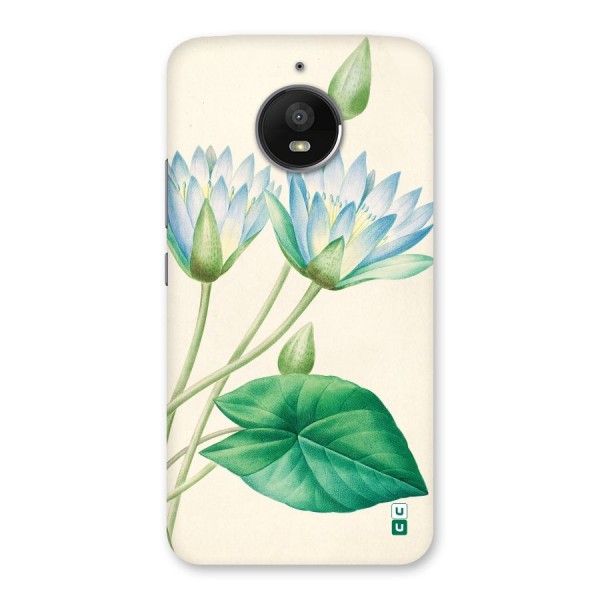 Blue Lotus Back Case for Moto E4 Plus