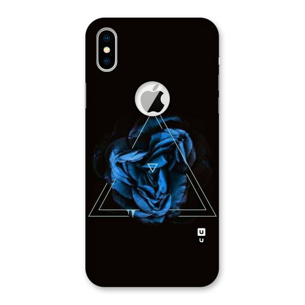 Blue Magic Triangle Back Case for iPhone XS Logo Cut