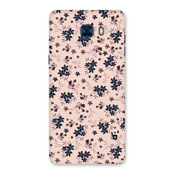 Blue Peach Floral Back Case for Galaxy C7 Pro