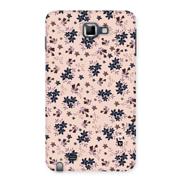 Blue Peach Floral Back Case for Galaxy Note