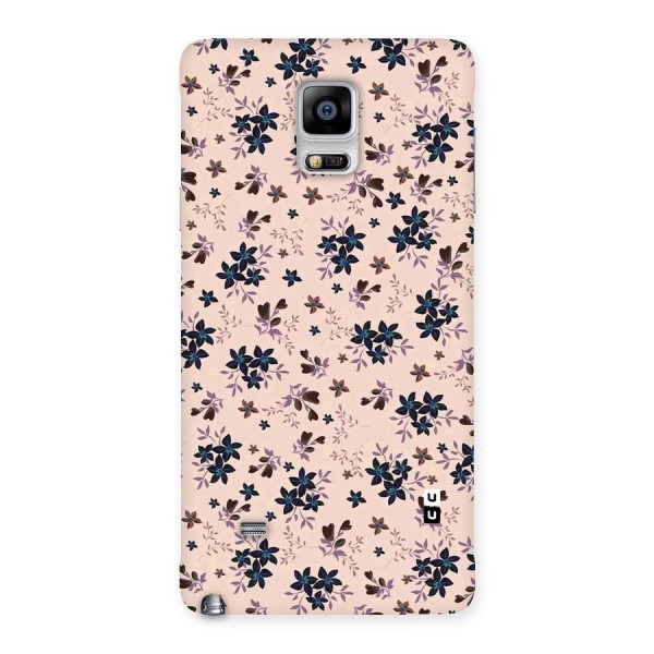 Blue Peach Floral Back Case for Galaxy Note 4