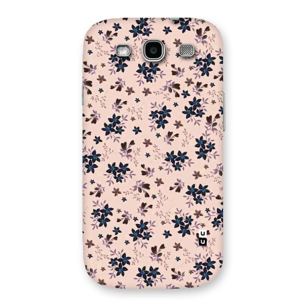 Blue Peach Floral Back Case for Galaxy S3 Neo