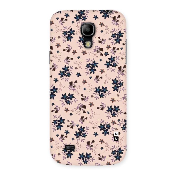 Blue Peach Floral Back Case for Galaxy S4 Mini