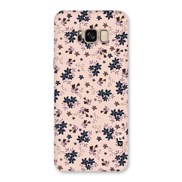 Blue Peach Floral Back Case for Galaxy S8 Plus