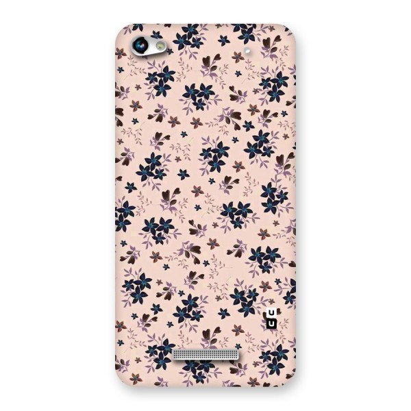 Blue Peach Floral Back Case for Micromax Hue 2