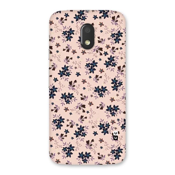 Blue Peach Floral Back Case for Moto E3 Power