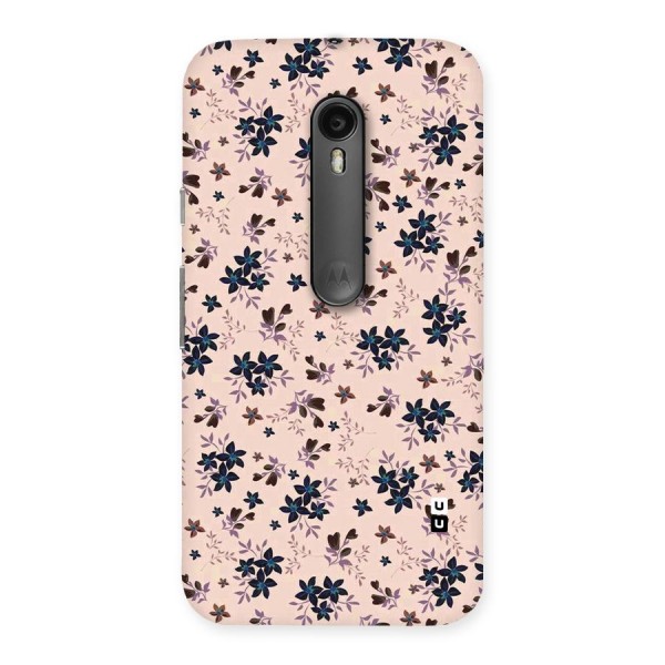 Blue Peach Floral Back Case for Moto G3