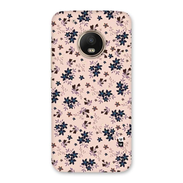 Blue Peach Floral Back Case for Moto G5 Plus