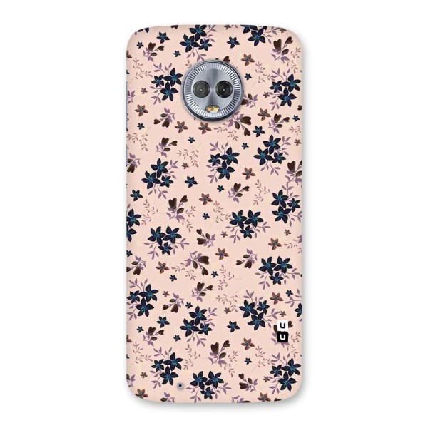 Blue Peach Floral Back Case for Moto G6