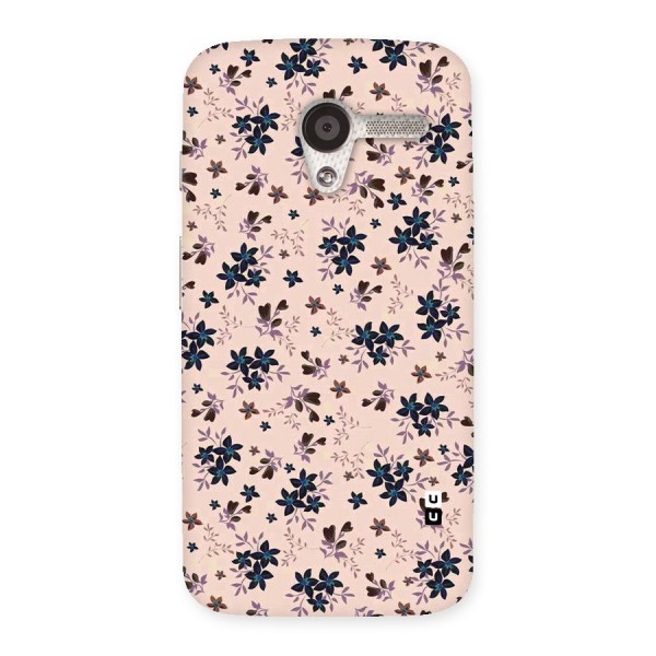 Blue Peach Floral Back Case for Moto X