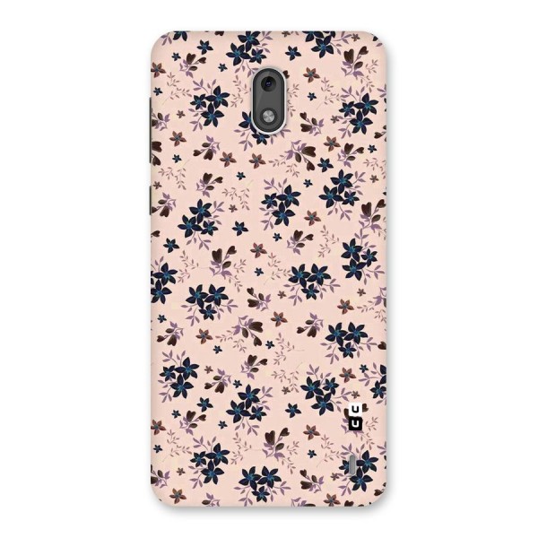 Blue Peach Floral Back Case for Nokia 2