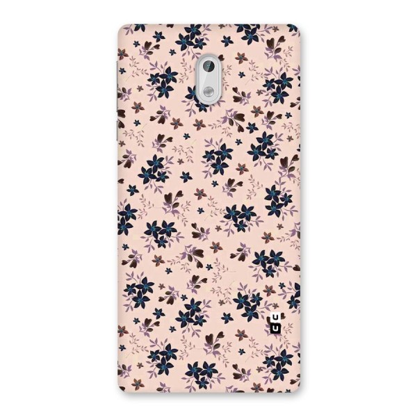 Blue Peach Floral Back Case for Nokia 3