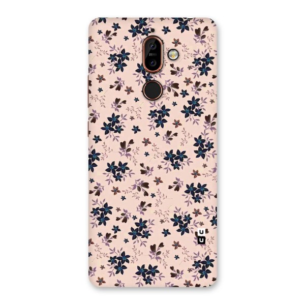 Blue Peach Floral Back Case for Nokia 7 Plus