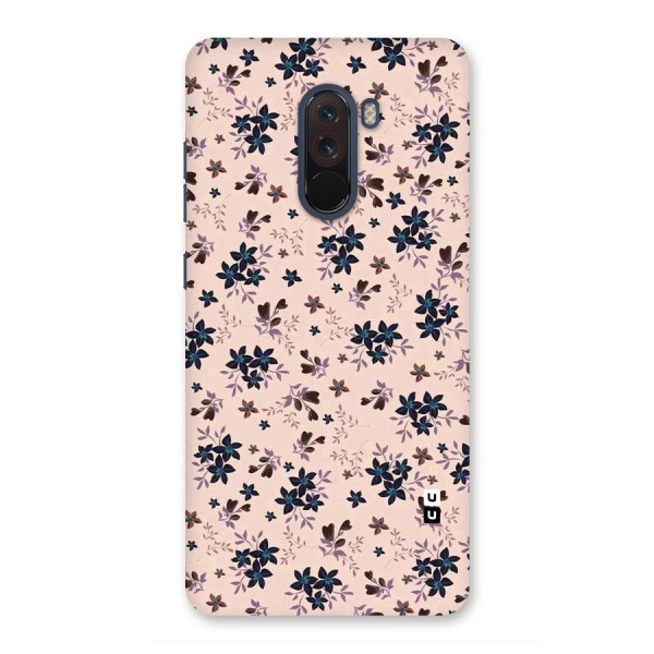 Blue Peach Floral Back Case for Poco F1