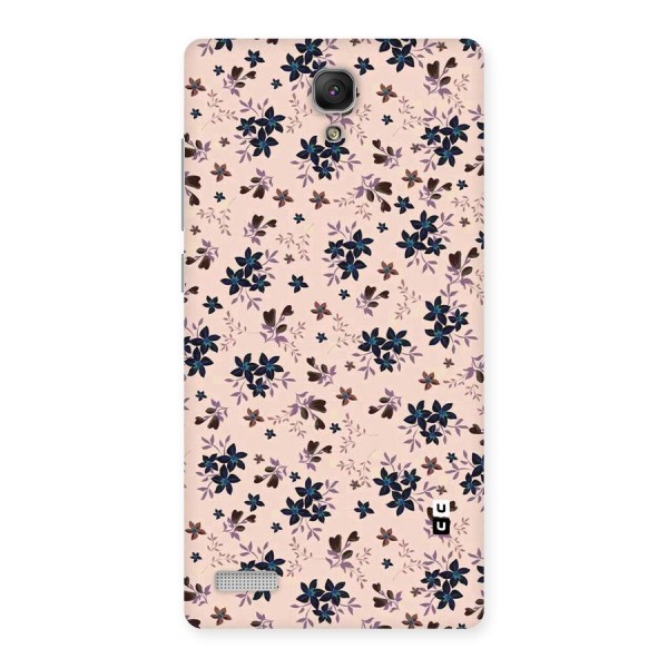 Blue Peach Floral Back Case for Redmi Note