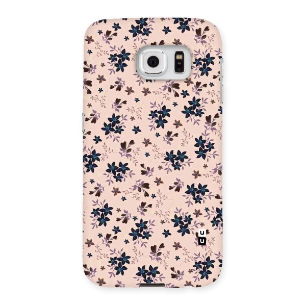 Blue Peach Floral Back Case for Samsung Galaxy S6